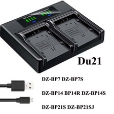 Dual Battery Charger For HITACHI DZ-GX5300 GX5000A GX5020 HS300 HS300A HS300E