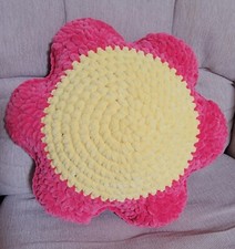 handmade crochet Flower Cushion