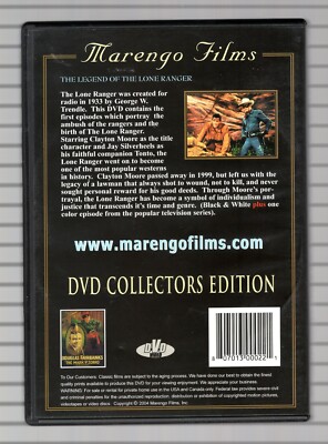 THE LEGEND OF THE LONE RANGER - DVD - CLAYTON MOORE - JAY