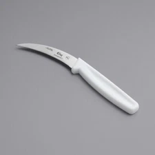 3" Bird's Beak Paring Knife with White Handle
