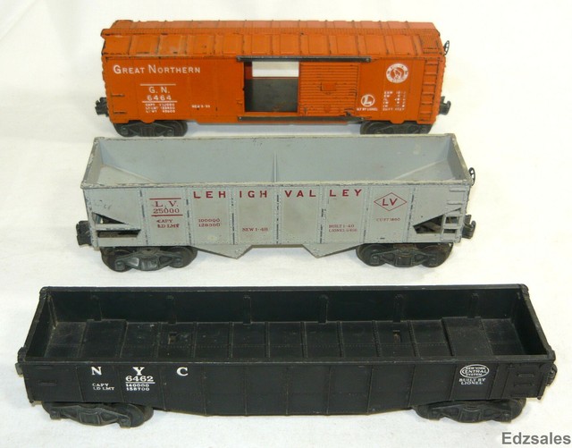 6 Lionel O Gauge Scale Model Train Cars Great Northern 3620 Spot