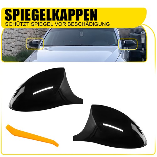 Coperture Specchietti Esterni Per BMW E90 E91 2006-2008 - ABS Lucido Nero, 1 Coppia, Senza Taglio, Facili Da Montare