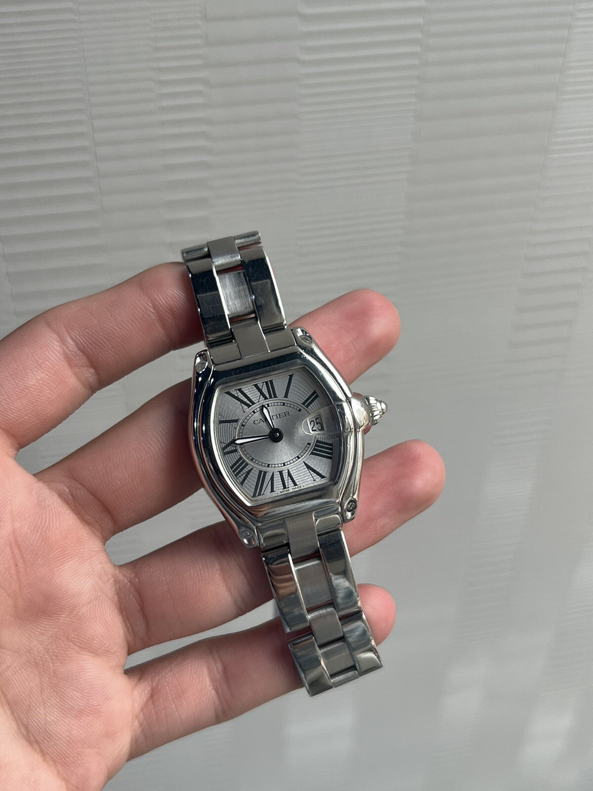 Cartier Roadster Silver-Toned Women's Wristwatch W62016V3-image