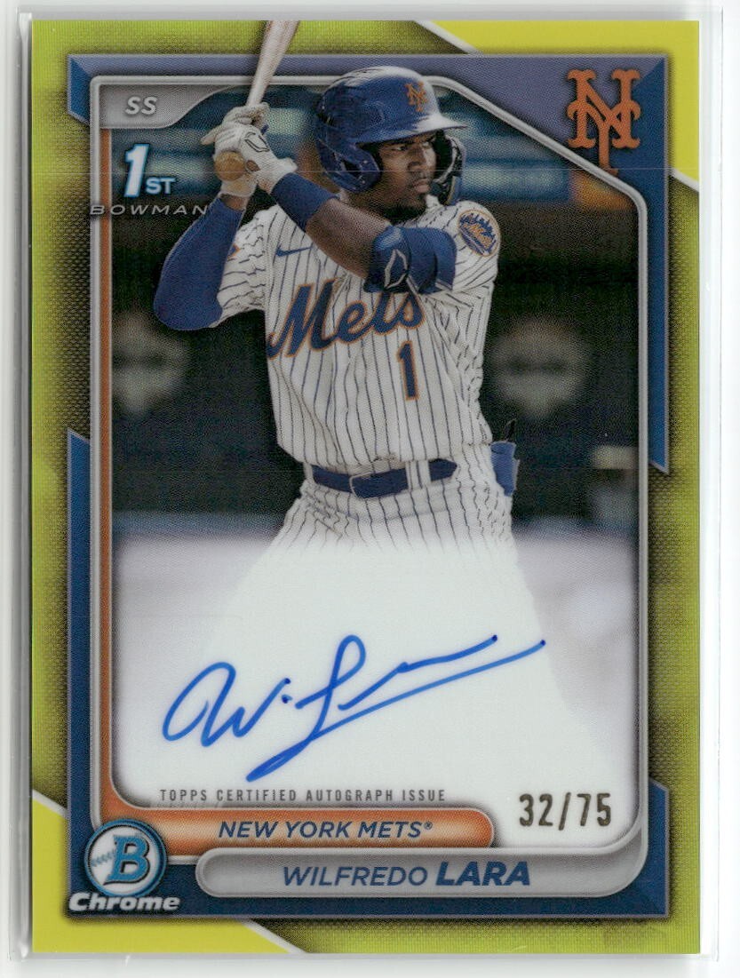 2024 Bowman Chrome Wilfredo Lara #CPA-WL 1st Yellow Refractor Auto /75