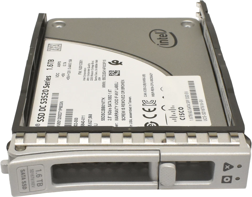 Cisco Intel DC S3520 1.6TB 2.5" 6G SATA SSD SSDSC2BB016T7K UCS-SD16T61X-EV - Bild 2 von 4