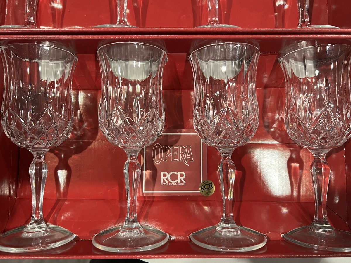 RCR Royal Crystal Rock Opera Cordial Glasses (12) 5 1/4