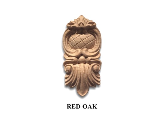 Cabinet rosette aplique. Poplar, Plastic, Red Oak, Cherry. 5" x 2-3/8" - Picture 4 of 5