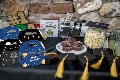 12 Pack Graduation Gift Boxes: 2024 Grad Party Supplies with Handles - Picture 5 of 7
