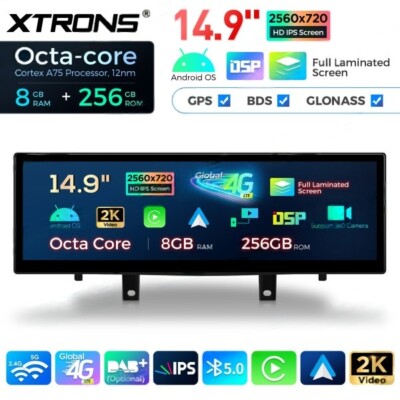 14,9'' Android 14 Autoradio GPS 8Core 8GB+ 256G WIFI Für BMW X5 F15 X6 F16 EVO