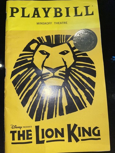 Lion King Re Opening Night Playbill Sticker Broadway Musical Disney Movie 21 Ebay Lion King Re Opening Night Playbill Sticker Broadway Musical Disney Movie 21 Ebay