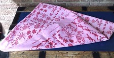 Vintage Harwood Steiger Fabric “SQUARE DANCE ” Sugar Pink & RED Cotton 3 Yards+