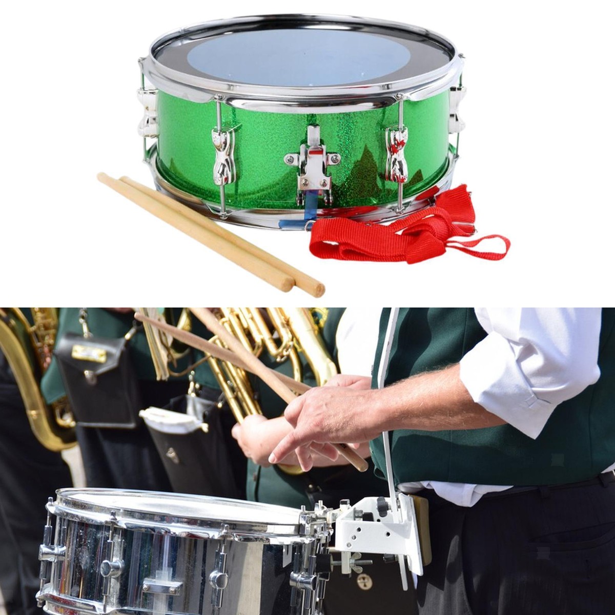 Hellery 13 Zoll Snare Drum Set - Komplett Mit Stöcken & Tragegurt Für Kinder