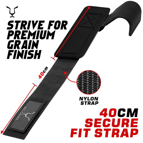 Jag Weight Lifting Hook Straps, Metal Hooks Gym Lift Straps, Wrist Support Grips - Picture 18 of 32