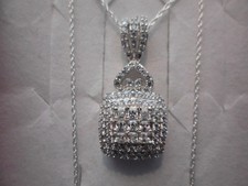 Princess  Round Cut Simulated Diamond Pendant w/18" Chain, 925 Sterling-2.20CTW