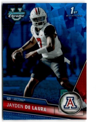 2023 Bowman Chrome University Sapphire Jayden De Laura RC Arizona Wildcats #30