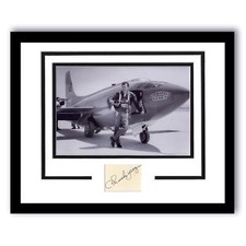 Chuck Yeager AUTOGRAPH Signed Bell X-1 Glamorous Glennis Framed 11x14 Display Chuck Yeager AUTOGRAPH Signed Bell X-1 Glamorous Glennis Framed 11x14 Display