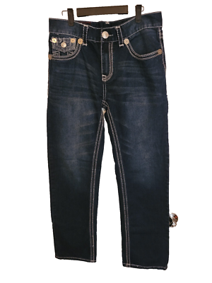 かんち【TRUE RELIGION】RICKY MENS JEAN AG True Religion Ricky Big QT Denim Blue Jeans Men's Size 34x33 USA