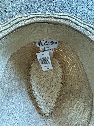 Disney Parks Straw Hat NWT Pink Hatband & Mickey Medallion - Picture 7 of 7