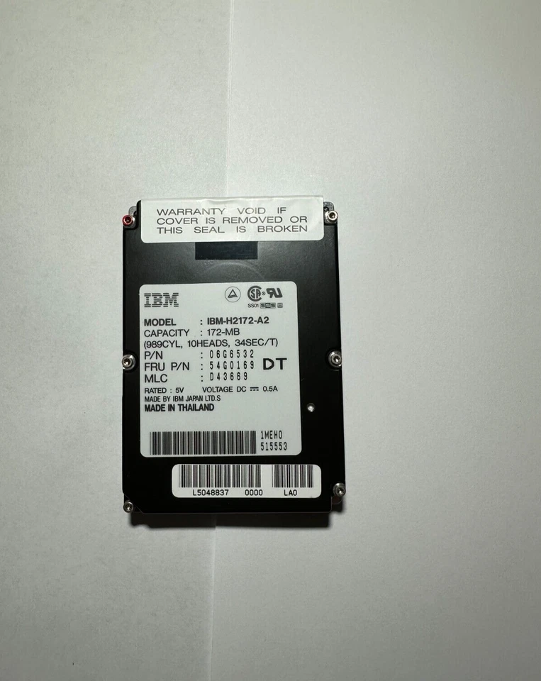 IBM  H2172-A2  2.5 INCH  18MM   172MB   06G6569  HARD DISC DRIVE          fbc1f1 - Image 2 of 3