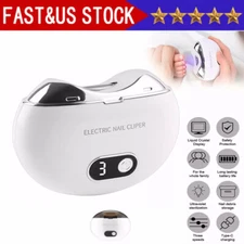 Electric Toe Nail Clippers Light Portable Trimmer Nails Cutter USB Rechargeable