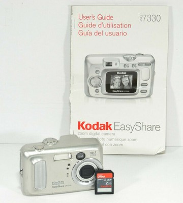 Kodak EasyShare CX7330 3.1MP Digital Camera Silver W/ Manual 2GB Card