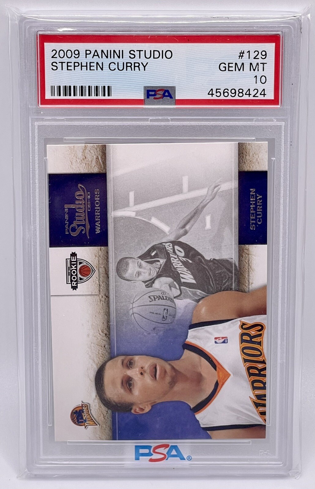 Stephen Curry 2009 Panini Studio #129 PSA 10 Rookie Card