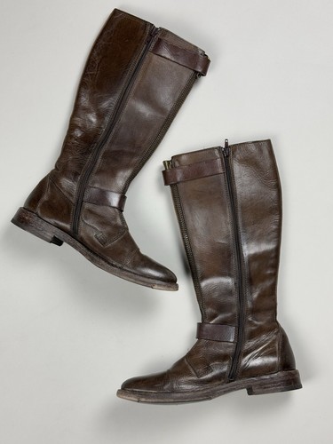 MOMA Damas Avant-Garde Cuero Cremallera Completa Botas Altas Zapatos Talla 38 / EE. UU. 7 - Imagen 5 de 17