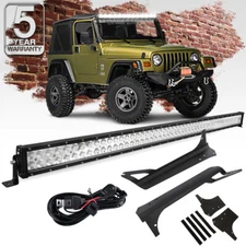 52" 700W LED Light Bar Combo Beam + Mount Bracket for Jeep Wrangler TJ 1997-2006