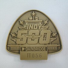 2023 Indianapolis 500 Bronze TT056 Pit Badge IMS Pagoda Thunderbirds Flyover