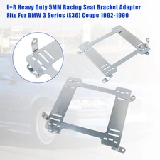 Heavy Duty 5MM Racing Seat Bracket Adapter L+R for BMW 3 Series E36 Coupe 92-99
