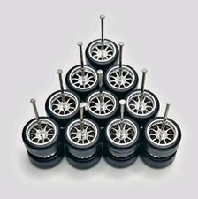 5 Sets Ce28 10 Spoke Chrome Plated 11mm Rims Real Rider Rubber Tires Hot Wheel 5 Sets Ce28 10 Spoke Chrome Plated 11mm Rims Real Rider Rubber Tires Hot Wheel