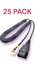 25 Pieces Jabra 01-0203 GN Netcom Headset Coiled Cable for GN 8000-MPA Amplifier