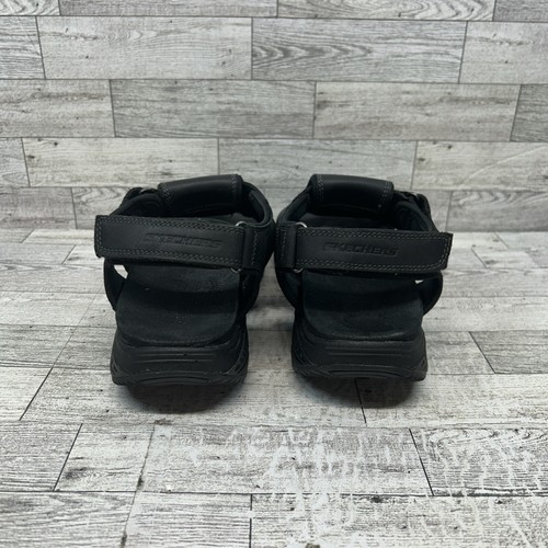 Skechers Shape-Ups 66517 Black Toning Rocker Walking Fisherman Sandals Size 9.5 - Picture 7 of 10