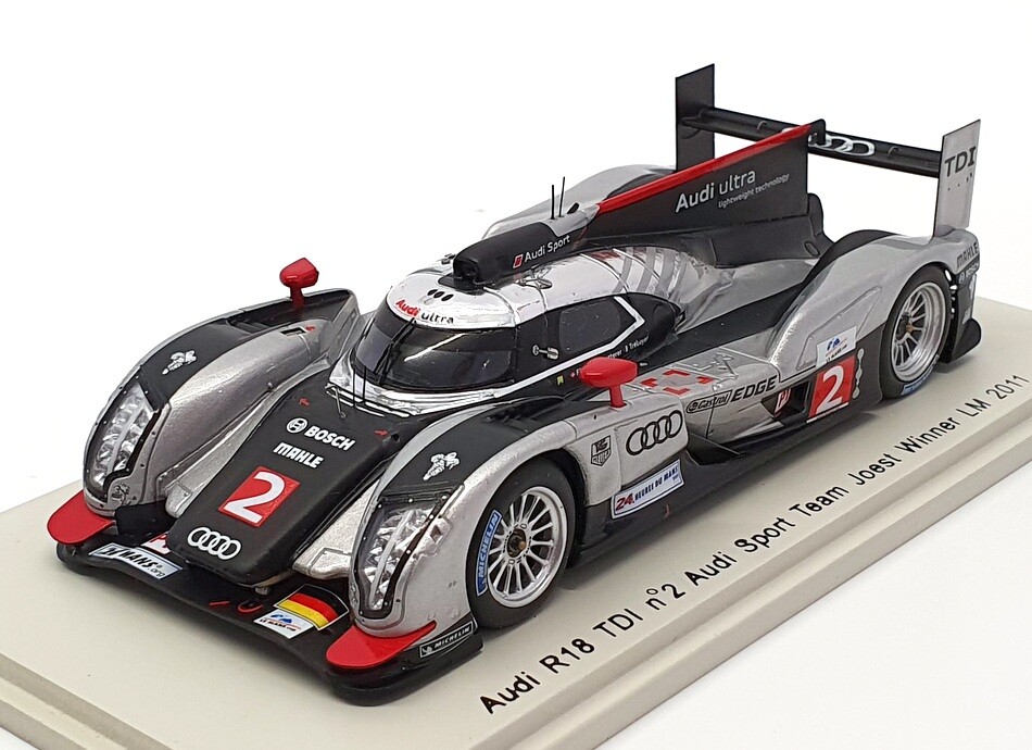 Spark 1/43 Scale 43LM11 - Audi R18 TDI - 2 Winner Le Mans 2011