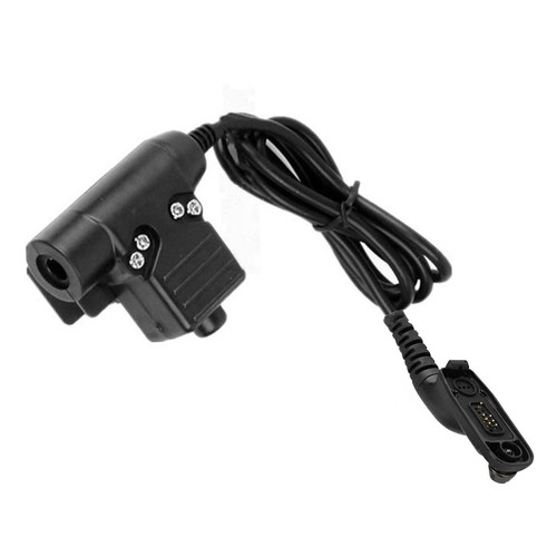 ABS Black Headset Adapter U94 Cable PTT For Motorola APX-6000 DP-3401 DGP-6150 - Zdjęcie 4 z 9