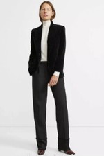 Theory Womens Dot Velvet Cinched Blazer Black White Us2/uk6