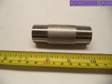 Qty = 5: Smith-Cooper Stainless Nipple 3/4" x 3" Sch 40 S8346NI006030/4321002800
