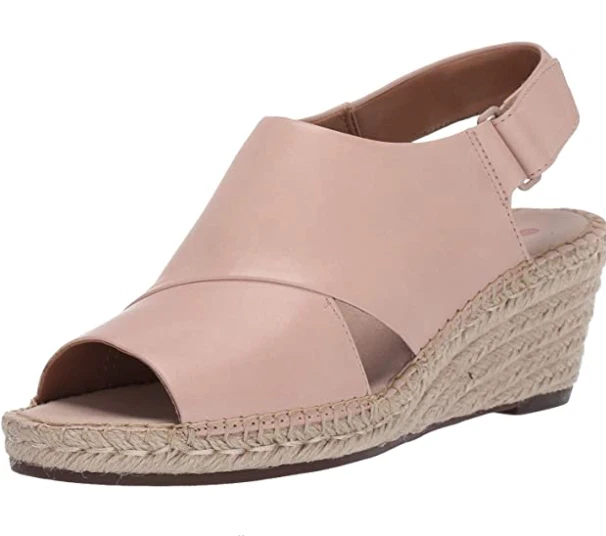 Scarpe con zeppa Clarks non strutturate Petrina Abby Blush in pelle taglia 9 1 2