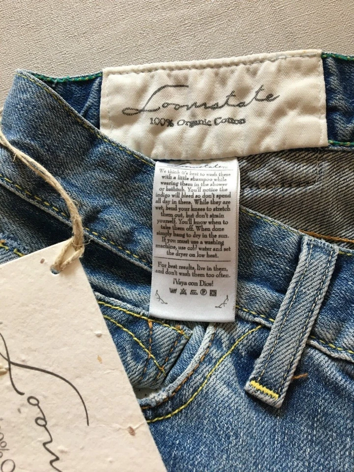 Pantalones de mezclilla de algodón orgánico Loomstate para mujer talla 25 nuevos con etiquetas Foto 4 de 4