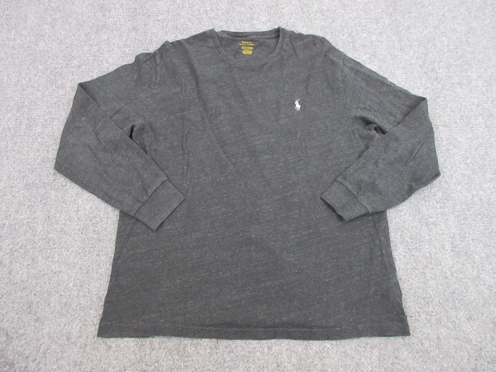 Polo Ralph Lauren Shirt Mens Large Black Gray Pony Preppy Casual Lightweight