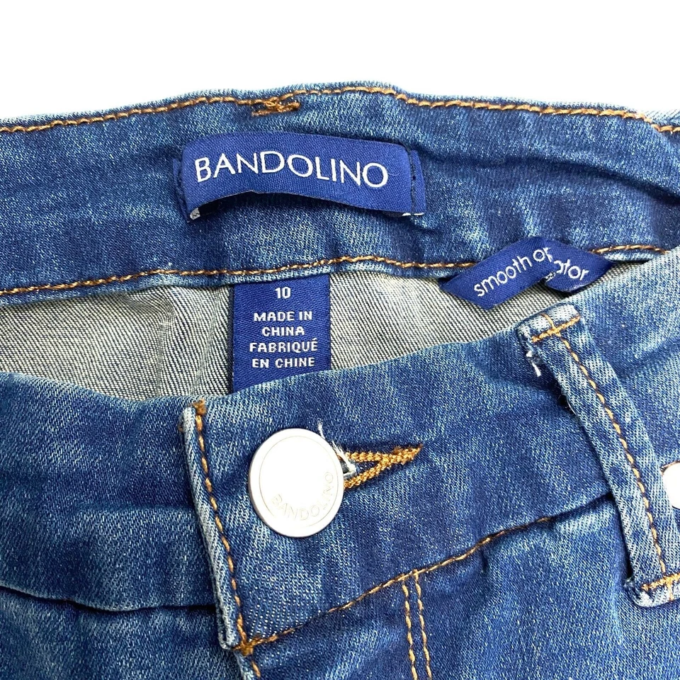 Pantalones Cortos Vaqueros Bandolino Smooth Operator Skimmer Para Mujer Talla 10 Azul Denim Foto 3 de 4