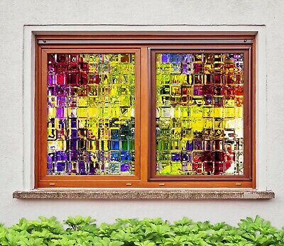 Details about   3D Yellow Coral ZHUA797 Window Film Print Sticker Cling Stained Glass UV
