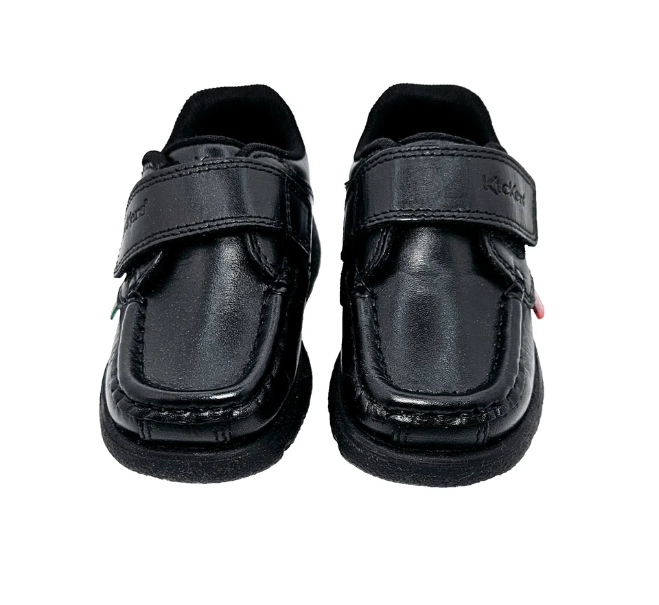 Zapatos Escolares Kickers Niños Cuero Negro Talla 5, Correa Inteligente, Nuevos Sin Caja Foto 3 de 4
