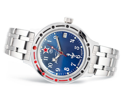 TAUCHERUHR AUTOMATIK VOSTOK SUBMARINE DIVER 420289 B 20 ATM + NYLON STRAP