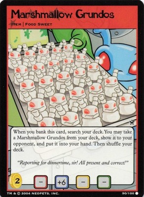 Neopets TCG Marshmallow Grundos - Item Card - Neopets Sammlerstück