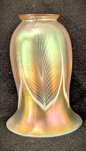Antique Steuben Iridescent Art Glass Lamp Shade