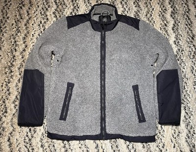 Aether Narrows Jacket Men s Gray/Black Size Large Wool Fleece Deep Pile