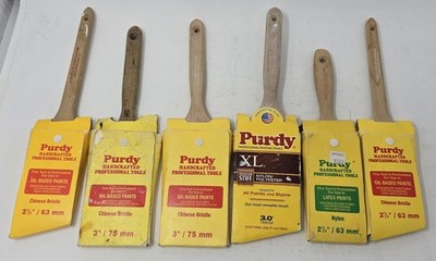 Lot 6 Purdy Paint Brushes XL Nylox Chinese Bristle 2.5'' 3'' Professional Painter