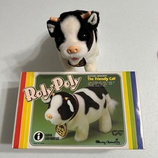 Iwaya Roly-Poly The Friendly Calf Moving Cow Toy Japan  Original Box VTG Tested