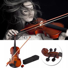 Hot Sale Perfect 4/4 Size Acoustic Violin with Case Bow Rosin Natural Color NEW